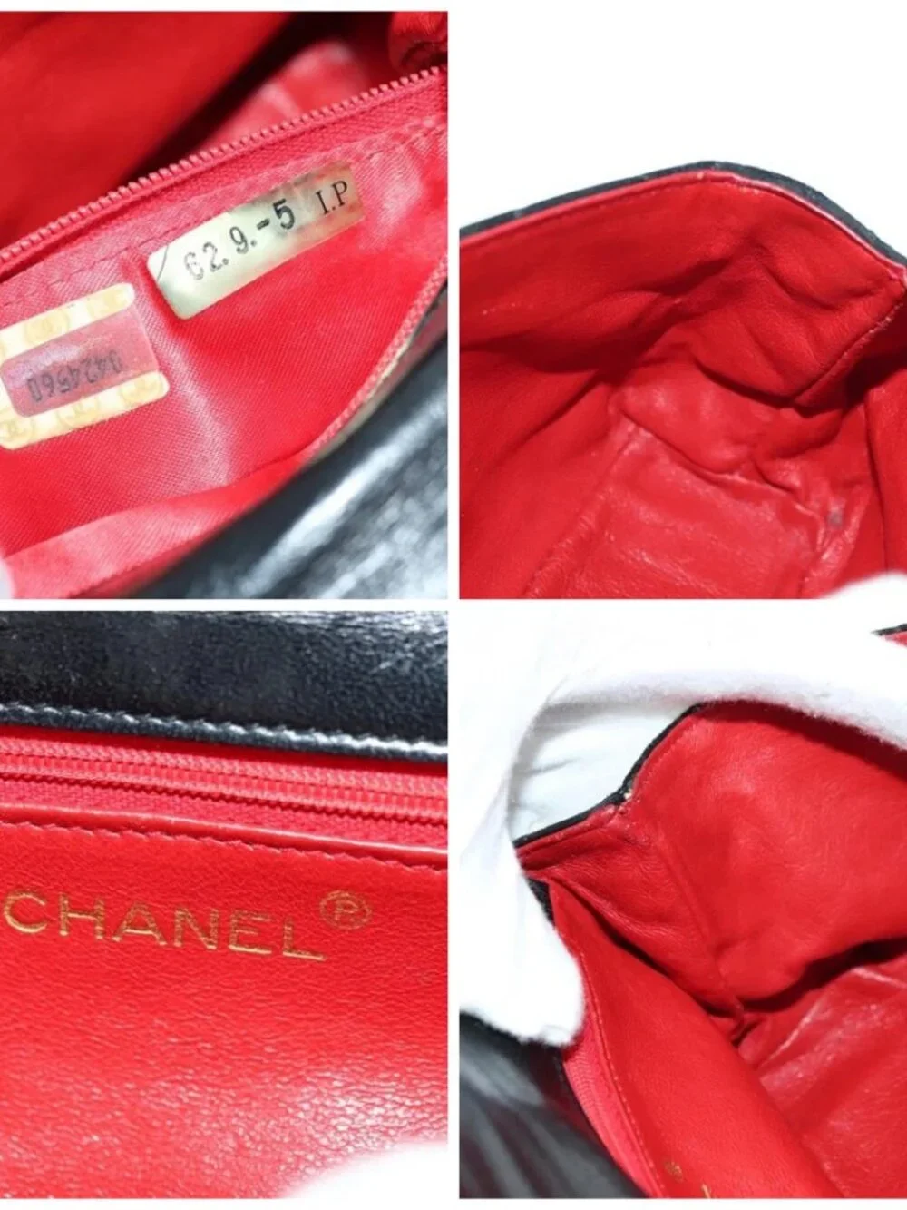 CHANEL Matelasse Chain Shoulder Bag Satin Black Gold CC Auth 168914V